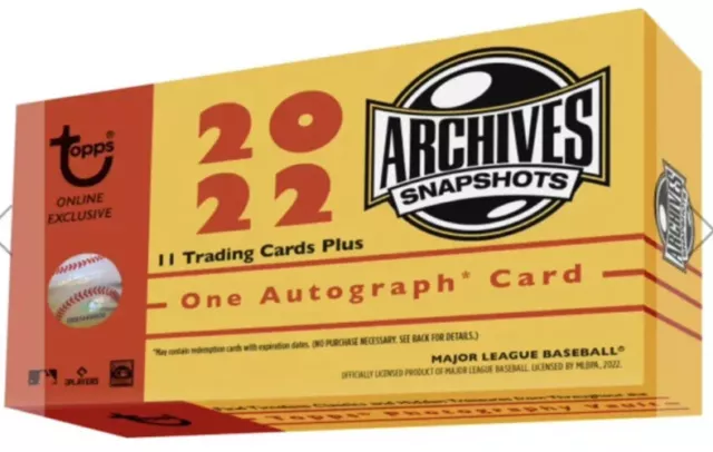 2022 Topps Archives Snapshots Baseball Sealed blaster 1 auto per box. In Hand