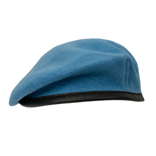100% Wool BRITISH BERET - All Sizes UNITED NATIONS Light Blue UN Army Cap Hat