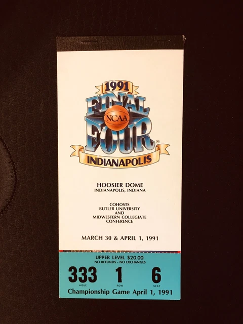 1991 NCAA Final Four Tickets:  Coach K's FIRST CHAMPIONSHIP!