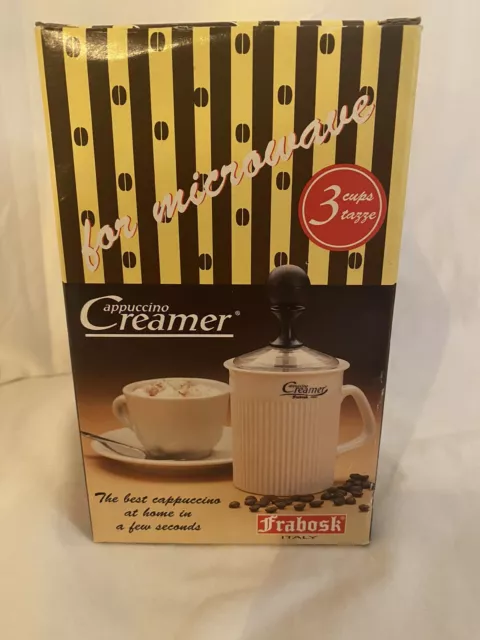 Frabosk Cappuccino Creamer Manual Frother Nissan 18/10 Stainless Steel  Italy