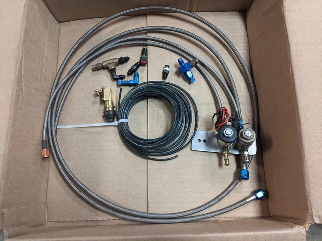 Nitrous And Fuel Solenoids With 3an And 4an Lines and fittings