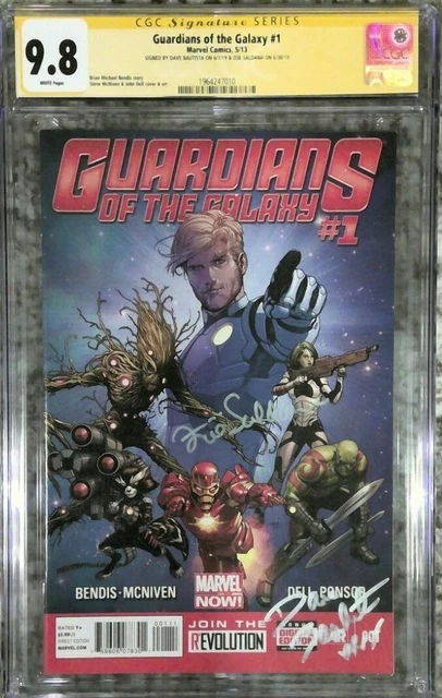 Guardians of the Galaxy #1__CGC 9.8 SS__Signed by Dave Bautista & Zoe Saldana