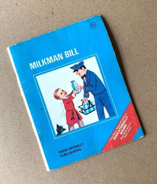 Mid Century illustrated Kids Book Milkman Bill Children Reader 1960s Colorful