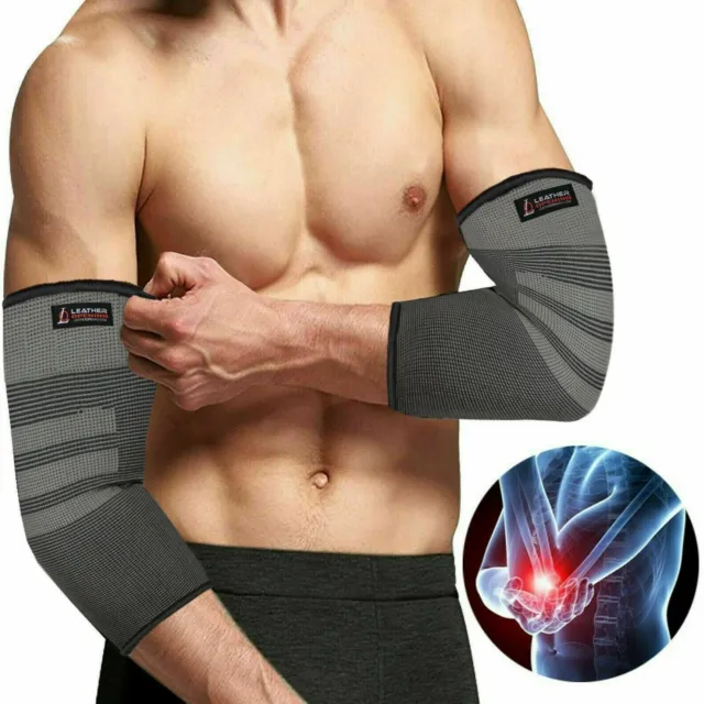 Elbow Sleeve Support Compression Arthritis Gym Brace Tennis Golfer Pain Bandages