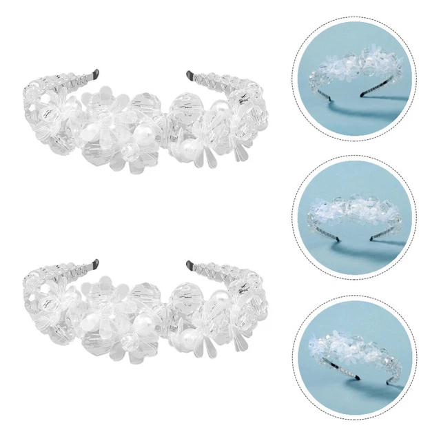 Fascia fronte perla bling fascia per capelli pneumatici per capelli in cristallo abito paillettes sposa