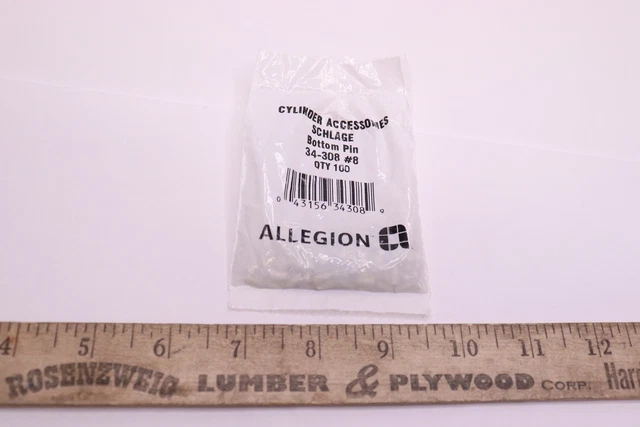 (100-Pk) Schlage Bottom Pin Nickel Silver 34-308