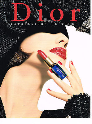 PUBLICITE ADVERTISING 024   1960   DIOR   cosmétiques des lèvres 