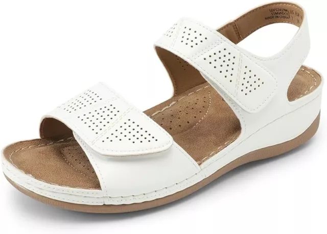 Women Summer Wedge Sandals Open Toe One Casual Walking Sandals