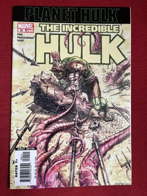 Incredible Hulk #92 VFN/NM- 2006 *FIRST PLANET HULK - FIRST PRINTING*