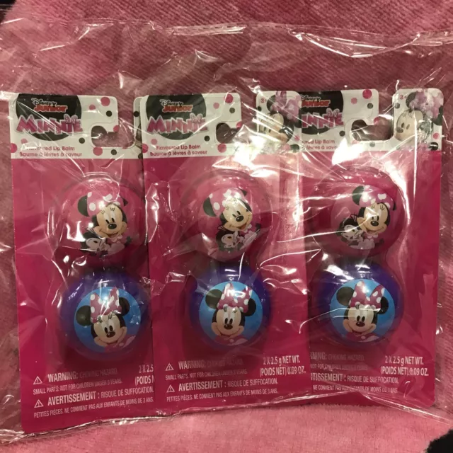 3 Pack Minnie Mouse Flavoured Lip Balm By Townley Girl L1105