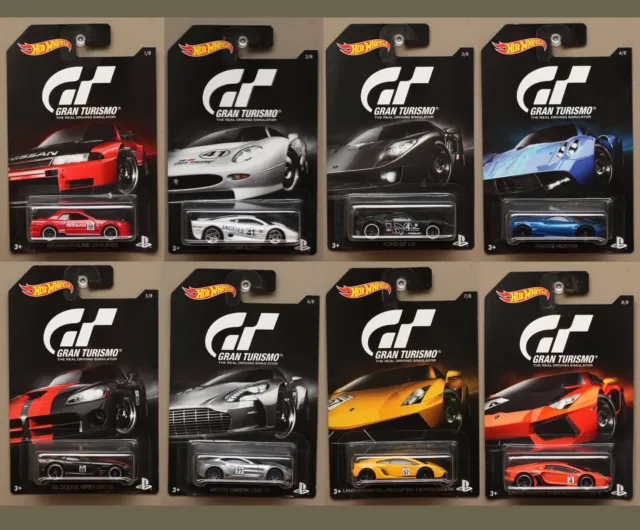 Hot Wheels 2015 Gran Turismo Playstation - complete set of 8 cars *MINT&VHTF*