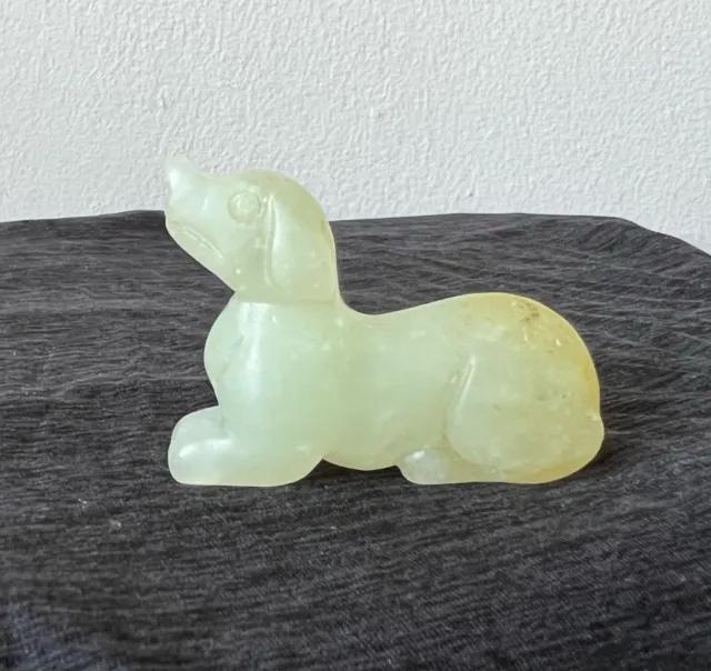 Antique Chinese Jade Dog.  Ming Dynasty or Earlier.