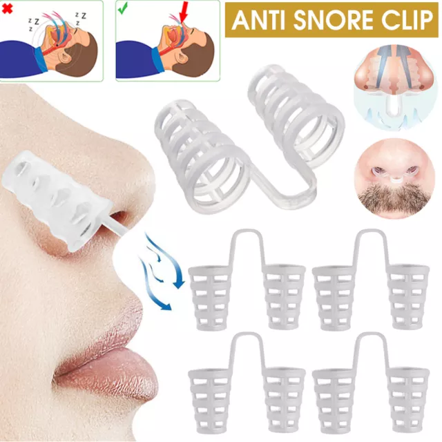 4xBreathe Snore Anti Snoring Sleep Aid Nasal Dilators No Strips Nose Clip Basket