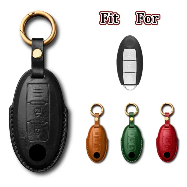 Genuine Leather Car Key Fob Case Cover For Nissan Altima Note For Infiniti Q50