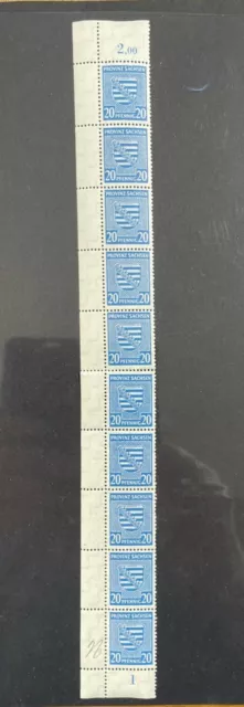SBZ PROVINZ SACHSEN WAPPEN 1945 10 mal 20 Pfennig postfrisch sehr schön