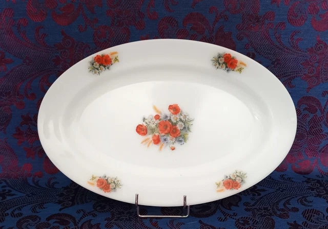 Plat De Cuisson Ancien Arcopal – Décor Fleuri – Années 70