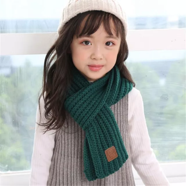 Winter Soft Baby Boys Girls Thick Kids Scarf Neck Warmer Knitted Scarf Warm