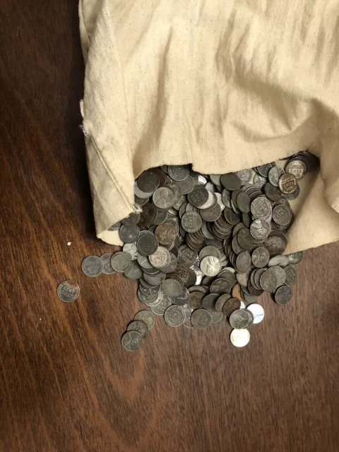 Roll of 50 Circulated 1943 Steel Pennies P, D & S Mint Marks WWII Wartime Cents