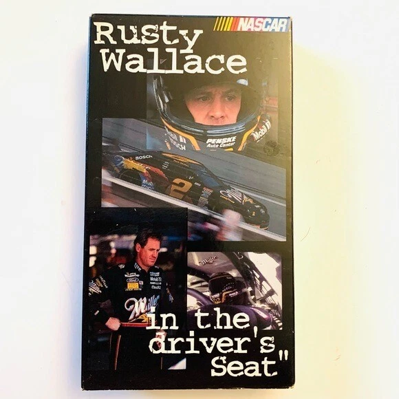 NASCAR RUSTY WALLACE in the drivers seat VHS movie Tape Racing Retro £5