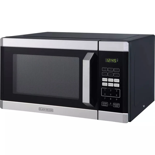 0.9 cu ft 900W Microwave Oven - Stainless Steel