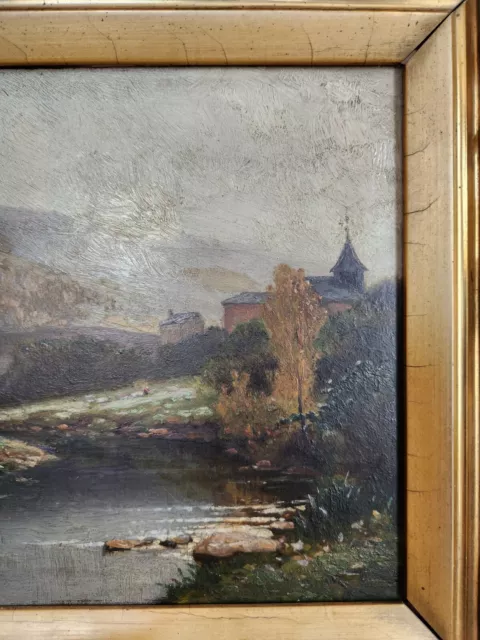 Ancien tableau HSP paysage de la cascade de coo 2