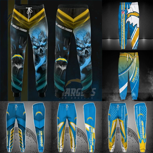 Los Angeles Chargers Drawstring Sweatpants Mens Casual Pants Gym Sports Trousers