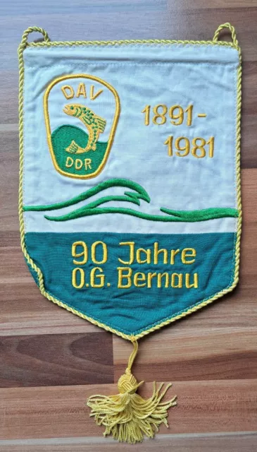 Deutscher Angel Verband 90 Jahre Bernau Wimpel DDR GDR