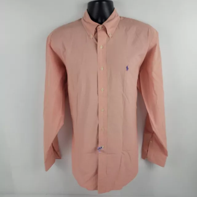 Tailorbyrd dress shirt button down t4 L Orange plaid Mens