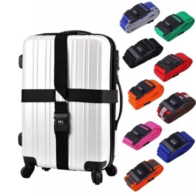 Kreuz-Kofferband Koffergurt Gepäckband Kofferriemen Gepäckgurt verstellbar DE