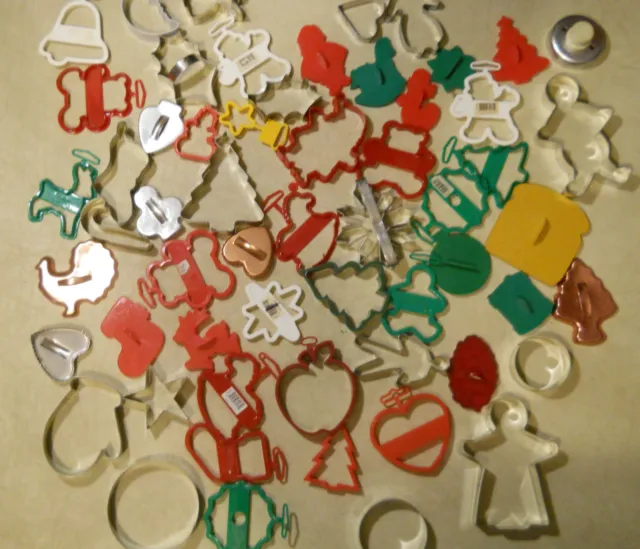 58 Assorted Metal Plástico Cobre Galleta Cortadores Navidad Gracias Vacaciones