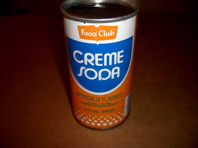 Food Club Creme Soda 12 OZ  Can 1970's Original S/S