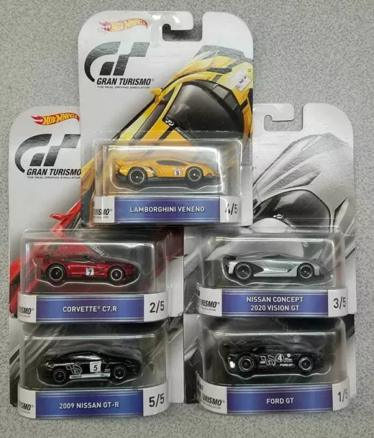 HOT WHEELS RETRO Entertainment Gran Turismo Set - Ford GT, Corvette, Nissan  GT-R $58.99 - PicClick