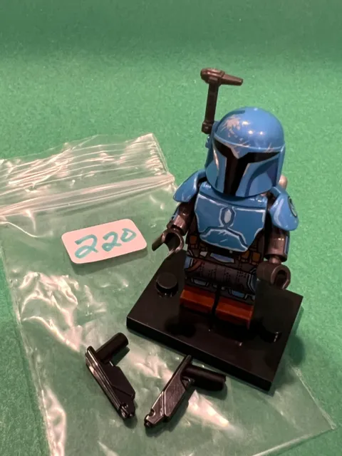 NEW Fits Lego Star Wars Blue Mandalorian Mini Fig. Figure Minifigure #220