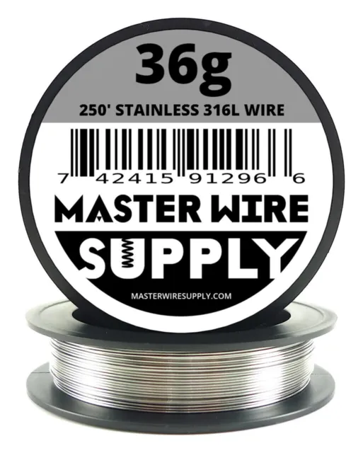 MWS - Stainless Steel 316L - 250 ft - 36 Gauge - Round Wire