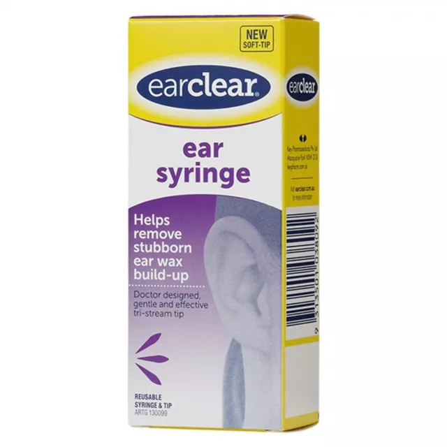 Ear Clear Ear Syringe Helps Remove Stubborn Ear Wax Build Up Tri Stream Tip