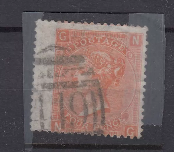 GB QV 1865 4d Vermillion Wing Margin SG94 Plate 9 VFU BP9254