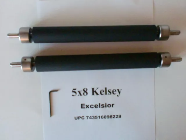 Kelsey Excelsior 5x8 Rollers and trucks Rubber letterpress printing press