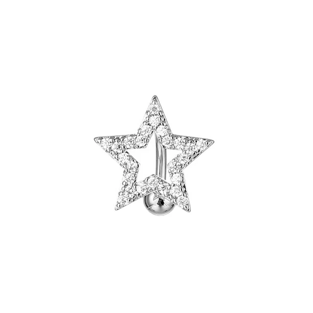 Anelli Ottone Ventre Cristallo Zircone Piercing Ombelico Corpo Chiodo Gioielli-w-