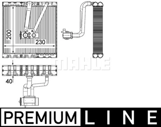 MAHLE vaporizzatore aria condizionata BEHR *** PREMIUM LINE *** AE 93 000P per VW POLO 5