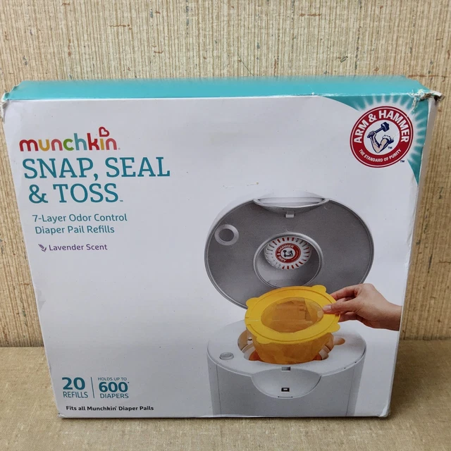 Munchkin Snap Seal Toss Diaper Pail Refills 20 CT