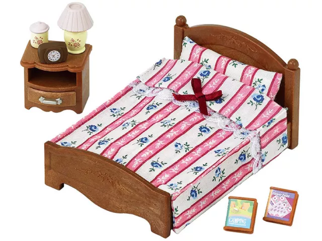 SYLVANIAN Families Semi - Double Bed Dolls Furniture 5019 2