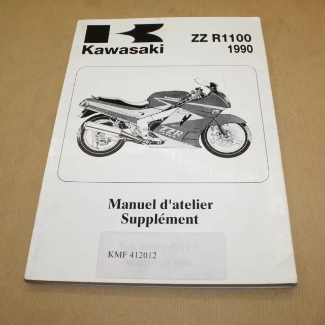 Manuel Atelier Additif Kawasaki Zz R 1100 1990-92 Revue Technique Supplement Zzr