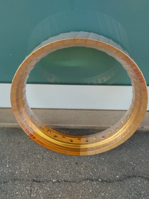 Cerchio Excel Takasago Rim 17 x 350 36 fori oro anteriore moto 17 x 120 pneumat