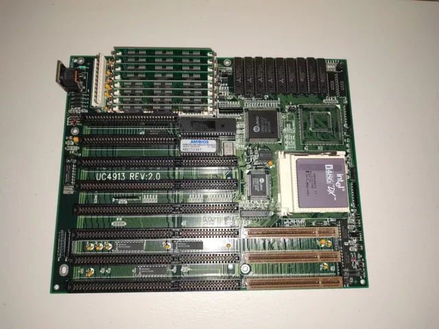 ECS UC4913 VLB AT Motherboard 256K Cache with 486DX-33MHz CPU & 8Mb Ram