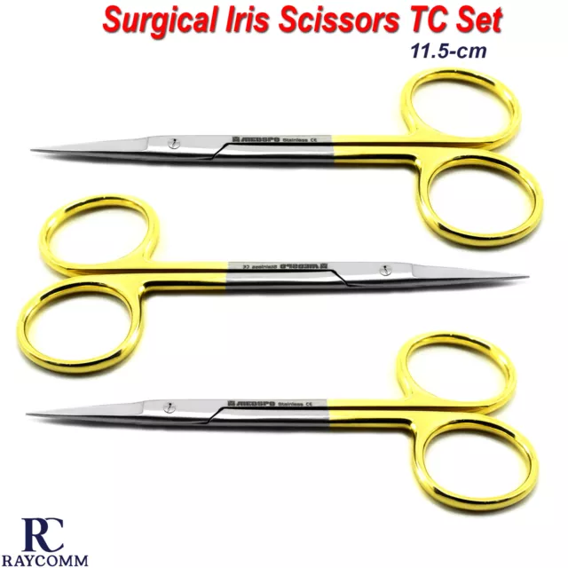 Surgical Medical Veterinary Dental Sharp Iris Scissor TC Straight Surgical Tools