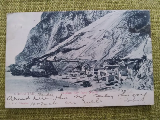 1905 Catalan Bay from North, Gibraltar Postcard.