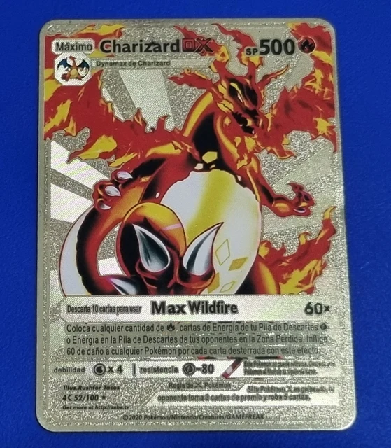 pokemon charizard dx metal card Custom Gold DX+ 1 additional secret BONUS Card Toys Pokemon Celebrations Classic Collection Charizard