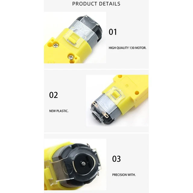 1:48 Single / Two-axis TT Deceleration Motor Car Gear Motor TT Motor Robot Parts