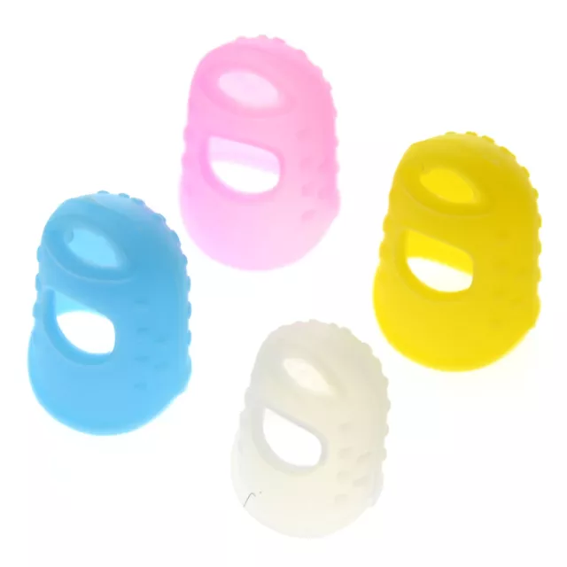 Protections du bout doigts 4 pièces protège-doigts silicone pour guitare ukulélé