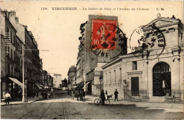 CPA AK Vincennes La Justice de Paix et l'Avenue du Chateau FRANCE (1283178)
